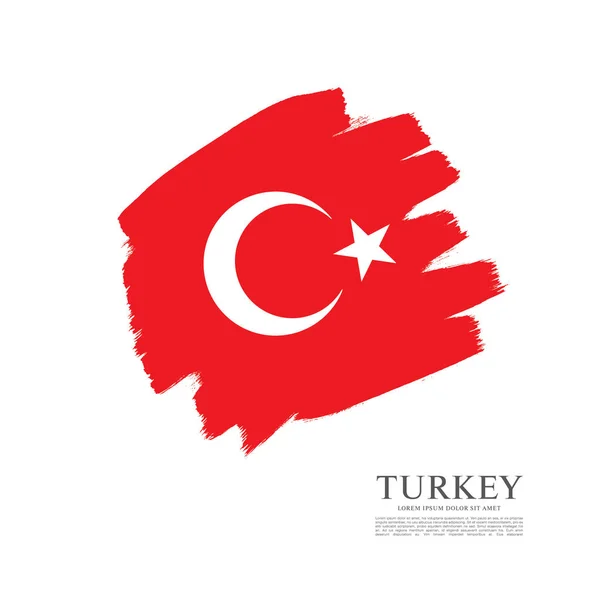 Bandeira da Turquia fundo —  Vetores de Stock