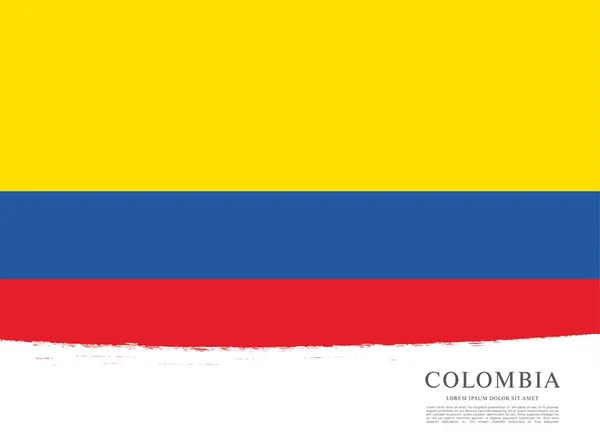 Vlag van Colombia achtergrond — Stockvector