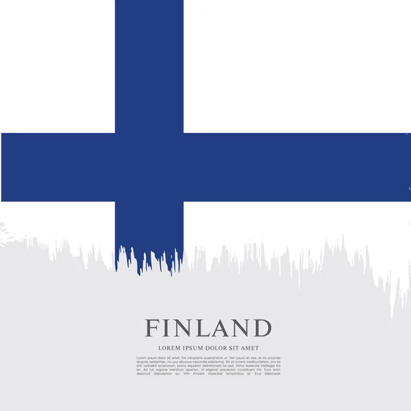 Drapeau de la Finlande fond — Image vectorielle