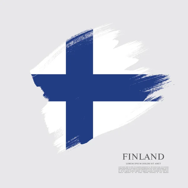 Flagga Finland bakgrund — Stock vektor