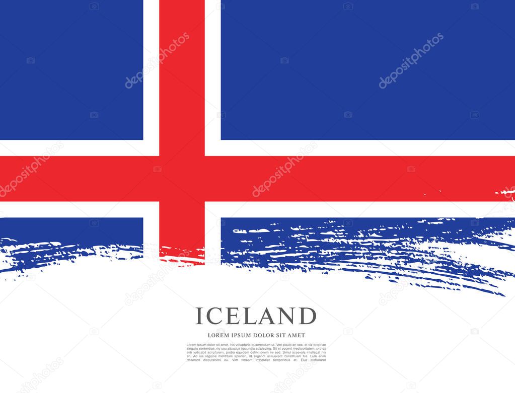 Flag of Iceland background