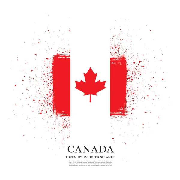Fondo de bandera canadiense — Vector de stock