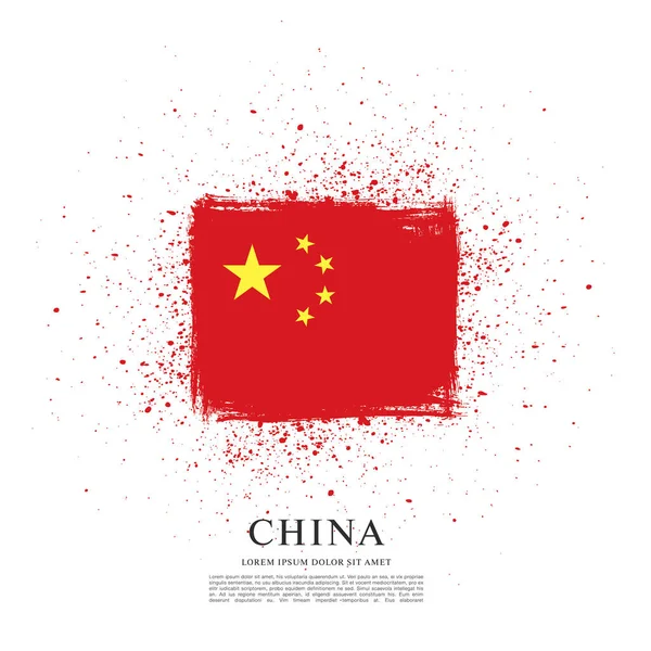 Bandiera della Repubblica popolare cinese — Vettoriale Stock