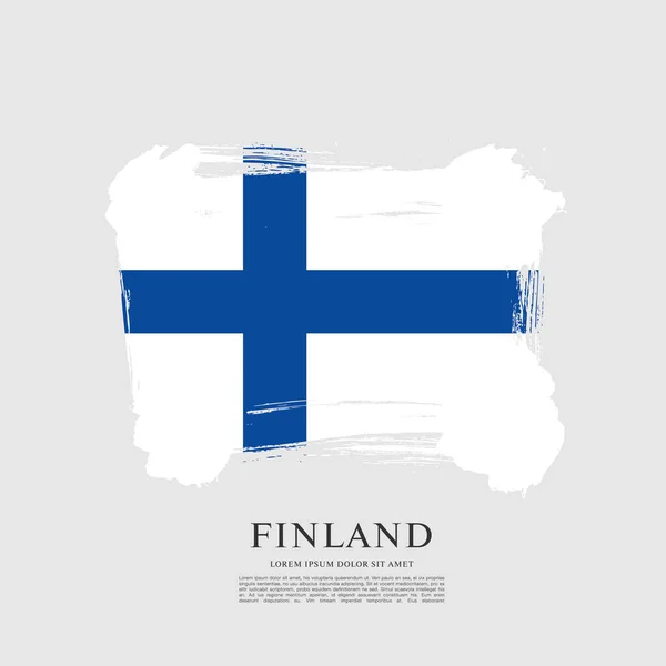 Drapeau de la Finlande fond — Image vectorielle
