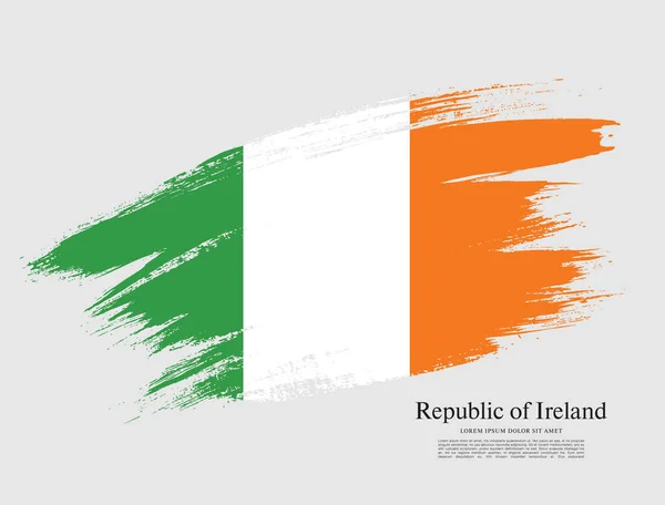 Fondo de la bandera de Irlanda — Vector de stock