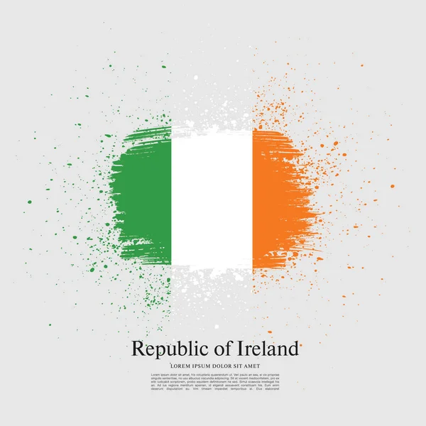 Bandeira da Irlanda fundo —  Vetores de Stock