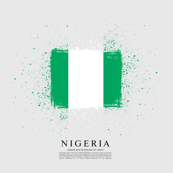 尼日利亚联邦共和国的旗帜 — 图库矢量图片