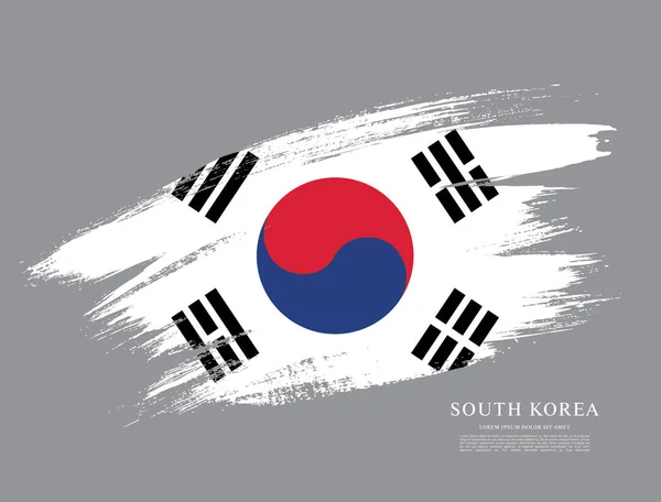 南朝鮮の旗の背景 — ストックベクタ