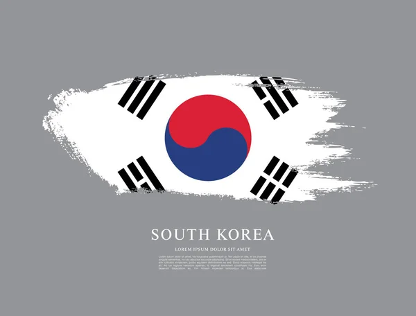 Bandera de Corea del Sur — Vector de stock