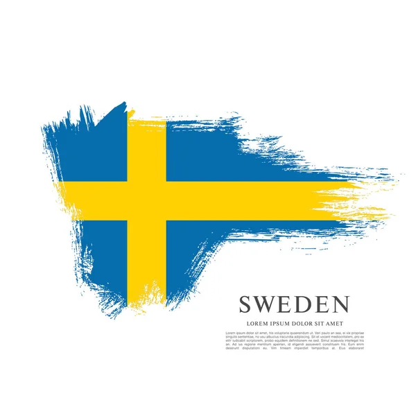 Sweden flag  background — Stock Vector