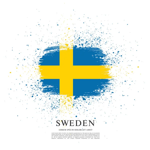 Pozadí pod vlajkou Švédska — Stockový vektor