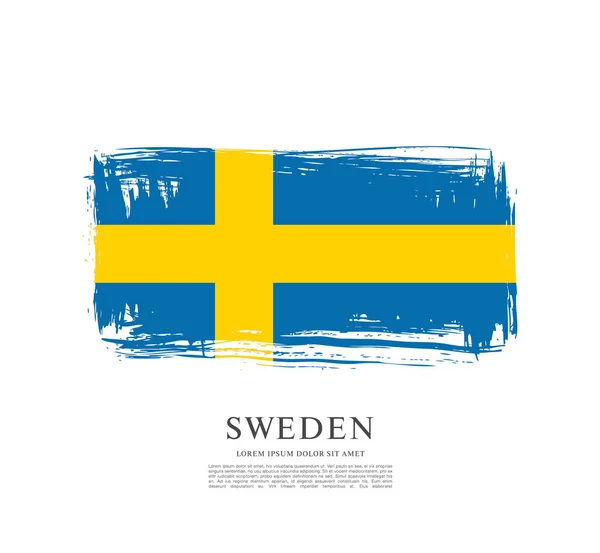 Sweden flag  background — Stock Vector