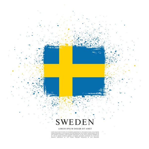 Sverige flagga bakgrund — Stock vektor