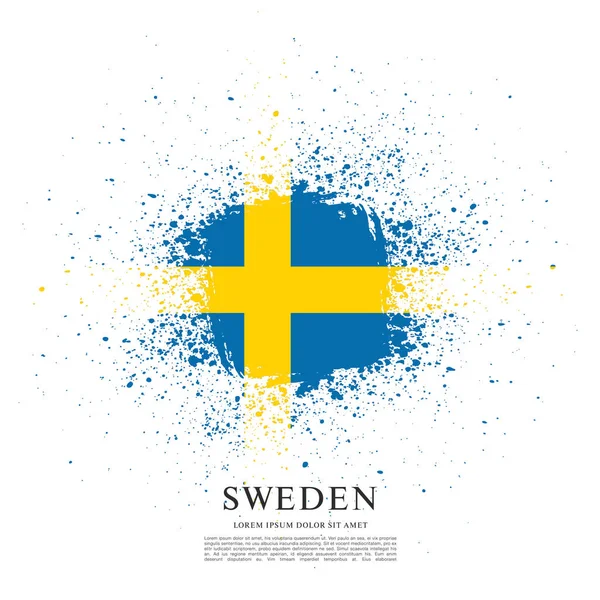 Svezia Bandiera sfondo — Vettoriale Stock