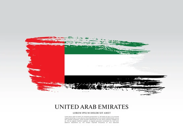 Flagge der Vereinigten Arabischen Emirate. — Stockvektor