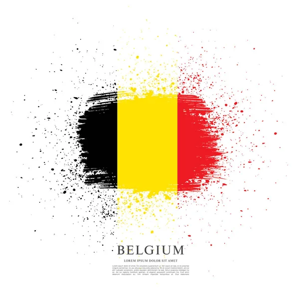 Flagga av Belgien bakgrund — Stock vektor