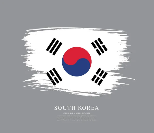 韩国国旗图库矢量图片 免版税韩国国旗插图 Depositphotos