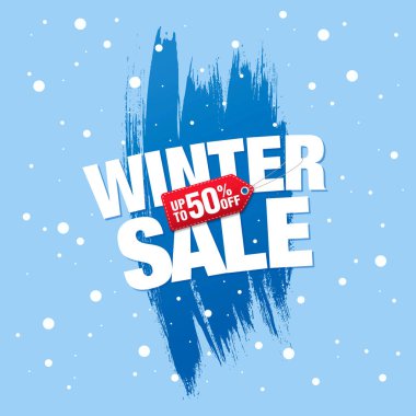 Kış indirimi afişi