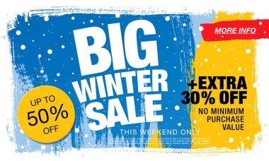 Kış indirimi afişi