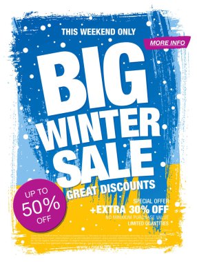 Kış indirimi afişi