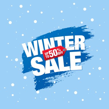 Kış indirimi afişi