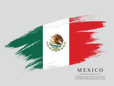 Mexican flag banner template clipart