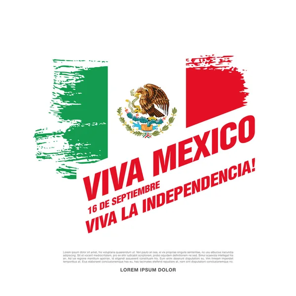 Messico indipendenza giorno banner — Vettoriale Stock