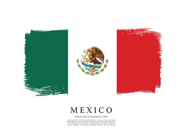 Μεξικανική σημαία πανό πρότυπο — Διανυσματικό Αρχείο