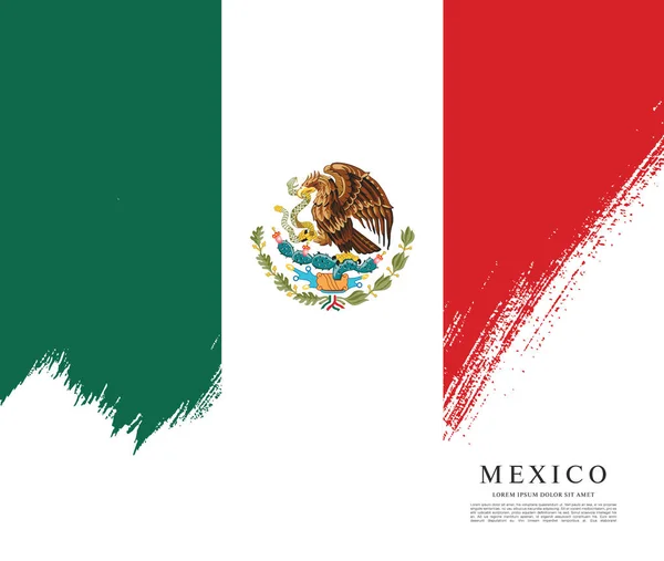 Modèle de bannière drapeau mexicain — Image vectorielle