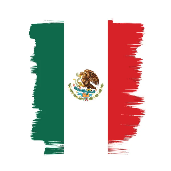 Plantilla bandera mexicana — Archivo Imágenes Vectoriales