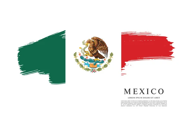 Modèle de bannière drapeau mexicain — Image vectorielle