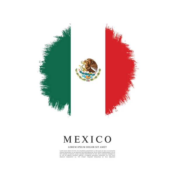 Vorlage: mexikanische Flagge — Stockvektor