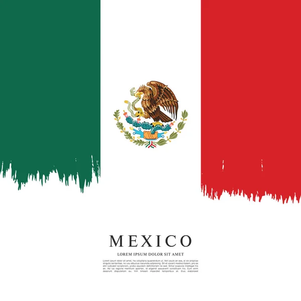Meksykański flaga szablon transparent — Wektor stockowy