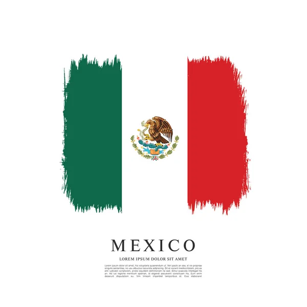 Modèle de bannière drapeau mexicain — Image vectorielle