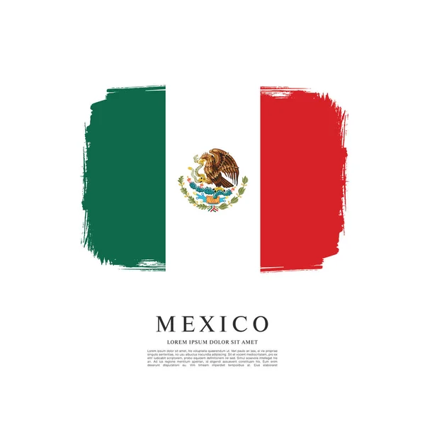 Mexican flag banner template — Stock Vector
