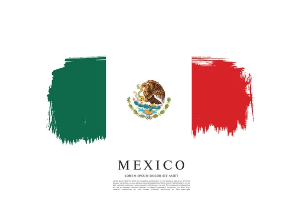 Plantilla bandera mexicana — Vector de stock