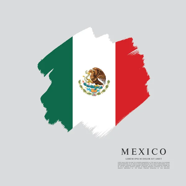 Modèle de bannière drapeau mexicain — Image vectorielle