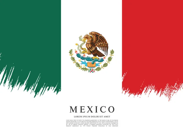 Sjabloon voor spandoek Mexicaanse vlag — Stockvector