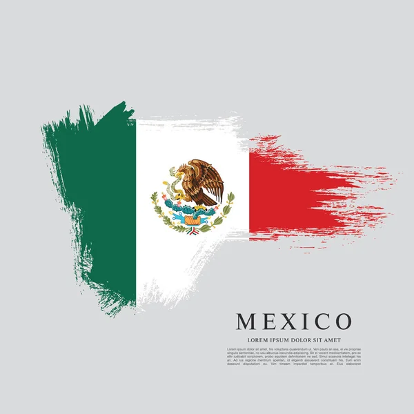 Plantilla bandera mexicana — Vector de stock
