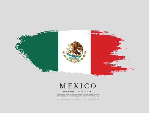 墨西哥国旗旗帜模板 — 图库矢量图片