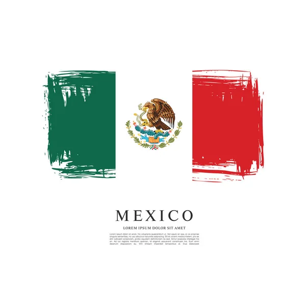 Plantilla bandera mexicana — Vector de stock