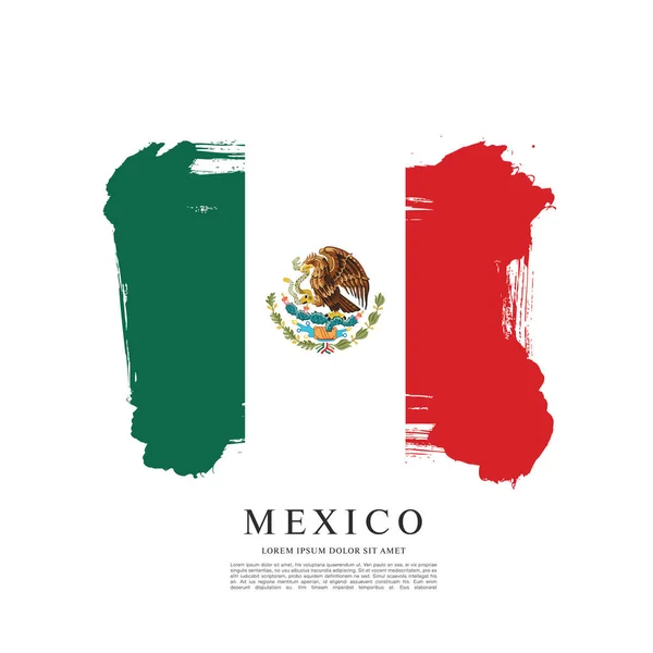 Modelo de banner bandeira mexicana — Vetor de Stock