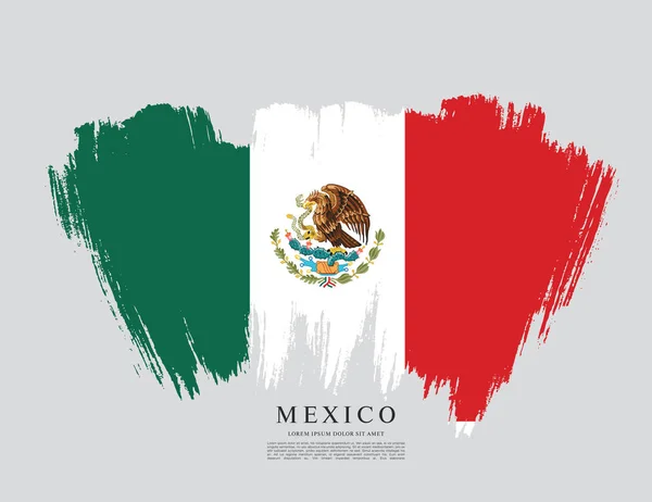 Plantilla bandera mexicana — Vector de stock