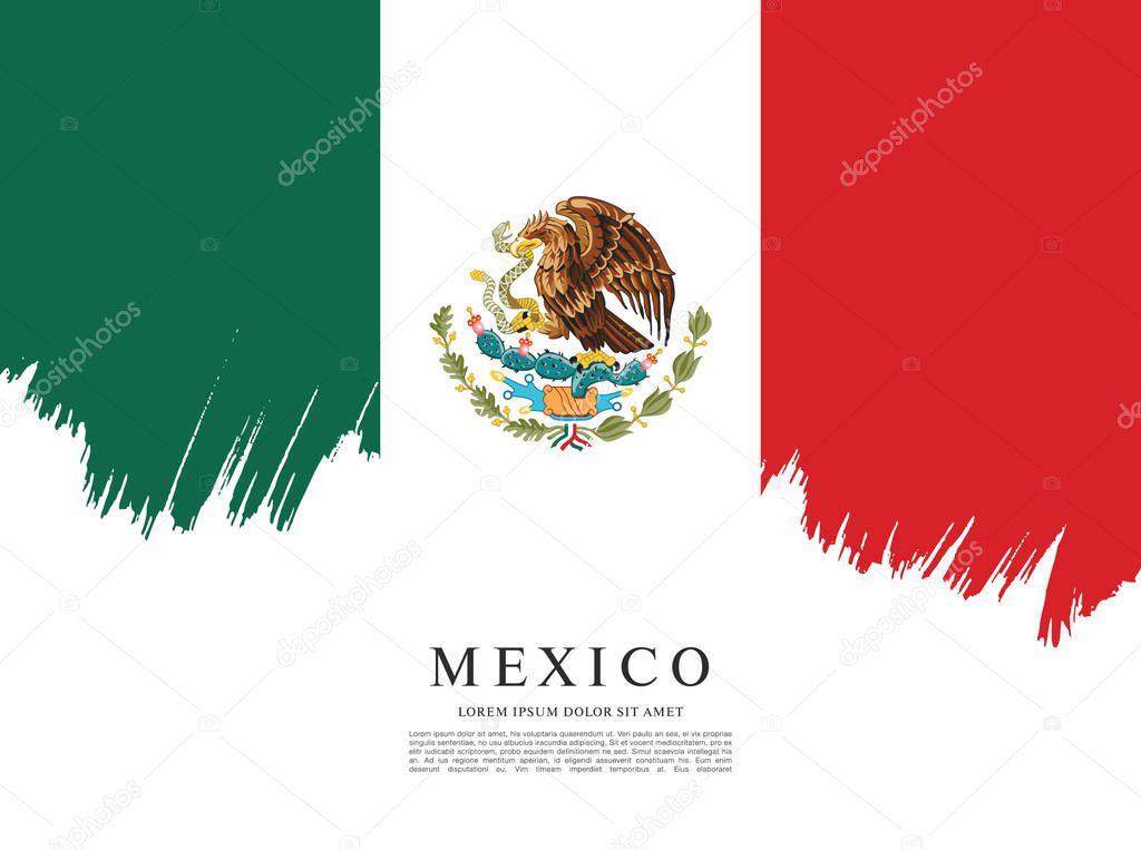 Mexican flag banner template