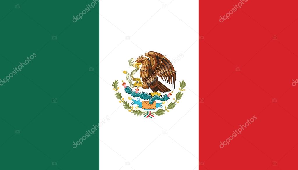 Mexican flag banner template