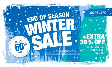 Kış indirimi afişi.