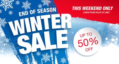 Kış indirimi afişi.