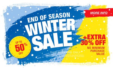 Kış indirimi afişi.