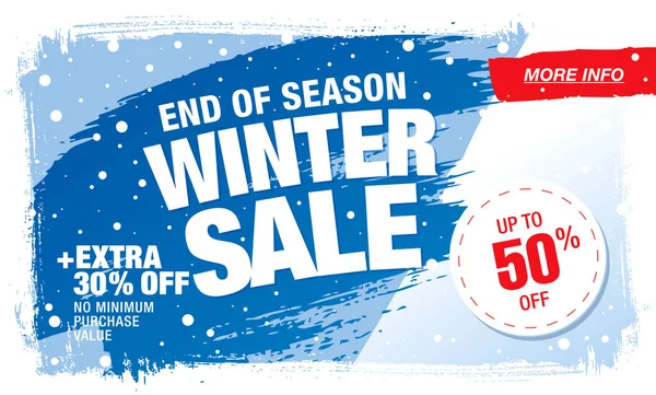 Kış indirimi afişi.