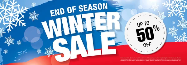 Winter sale banner. — Stock Vector
